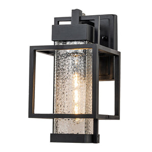 Farmhouze Light-Farmhouse 1-Light Hammered Glass Outdoor Wall Lantern-Wall Sconce-2 Packs-