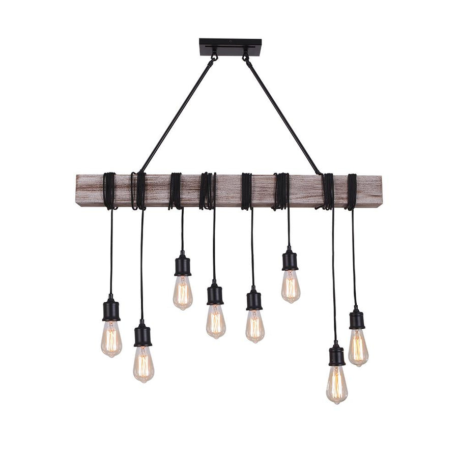 Farmhouze Light-Farmhouse 8 Light Kitchen Island Linear Pendant-Chandelier--