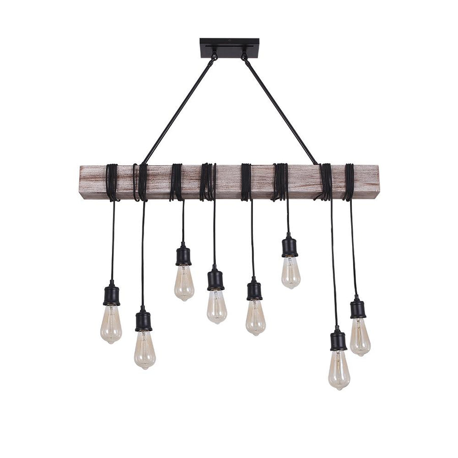 Farmhouze Light-Farmhouse 8 Light Kitchen Island Linear Pendant-Chandelier--