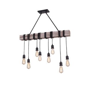 Farmhouze Light-Farmhouse 8 Light Kitchen Island Linear Pendant-Chandelier--