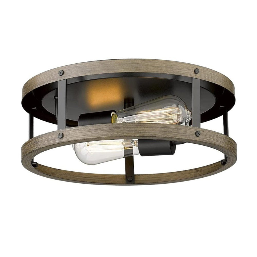 Farmhouze Light-Farmhouse Drum Flush Mount Light-Ceiling Light--