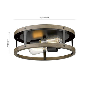 Farmhouze Light-Farmhouse Drum Flush Mount Light-Ceiling Light--