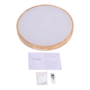 Farmhouze Light-Farmhouse Wooden Round LED Ceiling Light-Ceiling Light-15 in.-