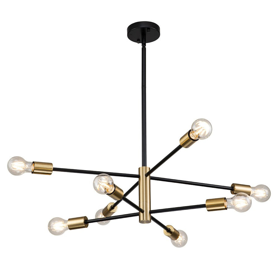 Farmhouze Light-Industrial Classic Linear Sputnik Light Fixture-Chandelier-6-Light-