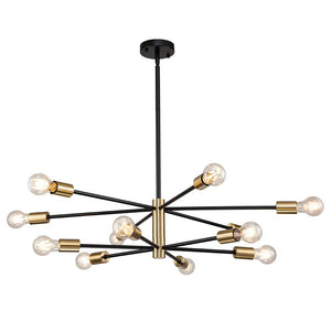 Farmhouze Light-Industrial Classic Linear Sputnik Light Fixture-Chandelier-6-Light-