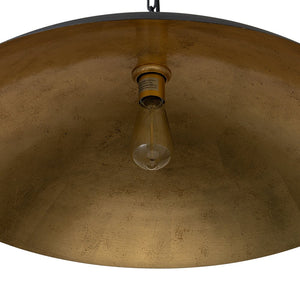 Farmhouze Light-Industrial Saucer Oversized Dome Pendant Light-Chandelier-Black-