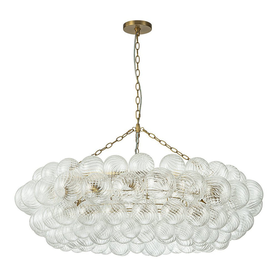 Farmhouze Light-Kitchen Dining Swirled Glass Bubble Round Chandelier-Chandelier-32in-