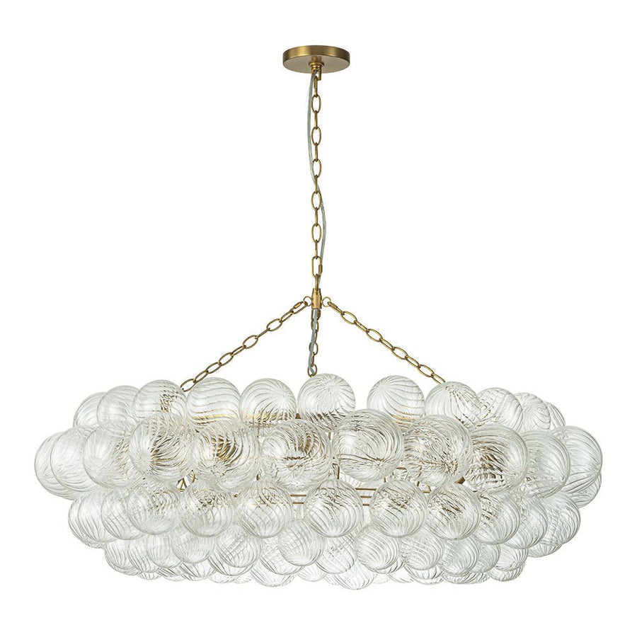 Farmhouze Light-Kitchen Dining Swirled Glass Bubble Round Chandelier-Chandelier-32in-