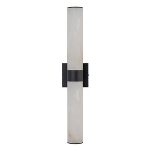 Farmhouze Light-Marble Dimmable LED 1-Light Linear Bathroom Vanity Sconce-Wall Sconce-Black-