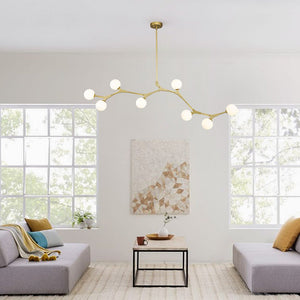 Farmhouze Light-Mid Century 8-Light Sputnik Chandelier-Chandelier-Gold-