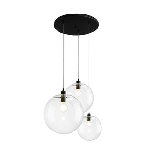 Farmhouze Light-Minimalist Glass Globe Pendant Light-Pendant-3-Lt-