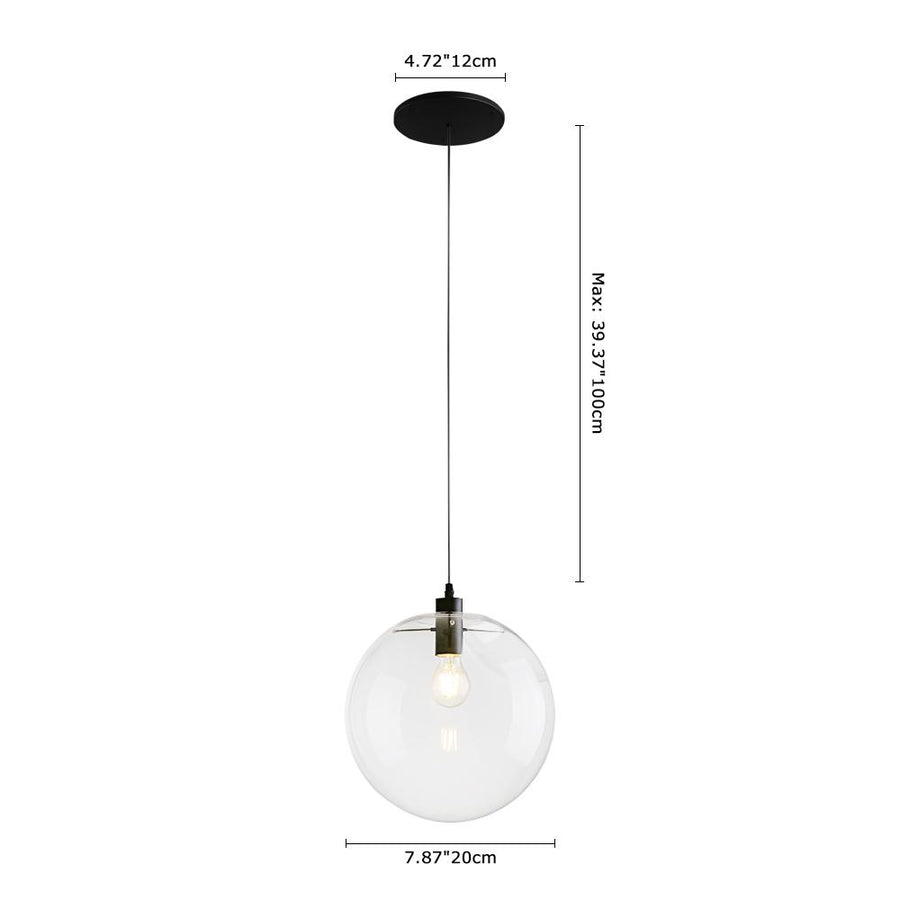 Farmhouze Light-Minimalist Glass Globe Pendant Light-Pendant-3-Lt-