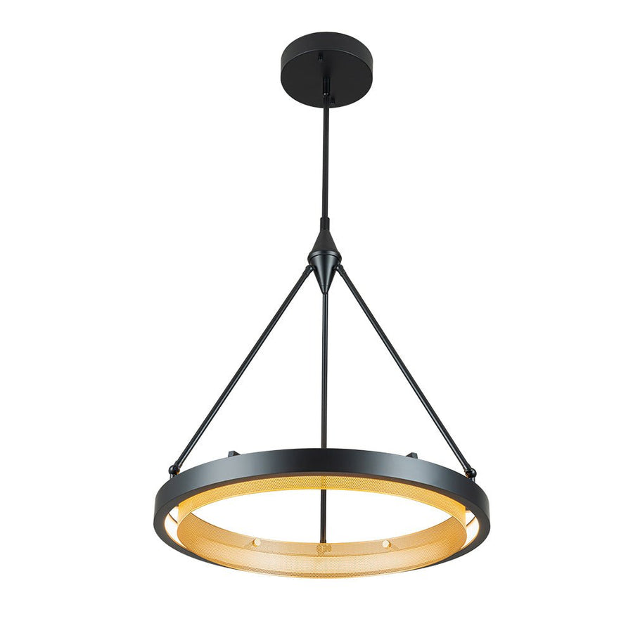 Farmhouze Light-Modern Dimmable LED Round Wheel Chandelier-Pendant-3000K (Warm Light)-