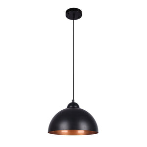 Farmhouze Light-Modern Farmhouse 1-Light Kitchen Metal Dome Pendant-Pendant-Black*2-