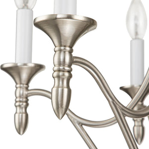 Farmhouze Light-Modern Farmhouse 6-Light Candle Empire Chandelier-Chandelier-Nickel-