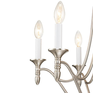 Farmhouze Light-Modern Farmhouse 6-Light Candle Empire Chandelier-Chandelier-Nickel-