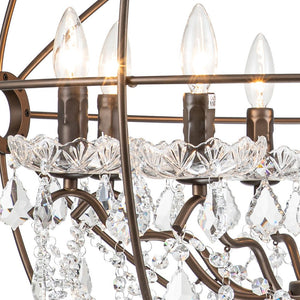 Farmhouze Light-Modern Farmhouse 8-Light Crystal Orb Chandelier-Chandelier-Nickel-