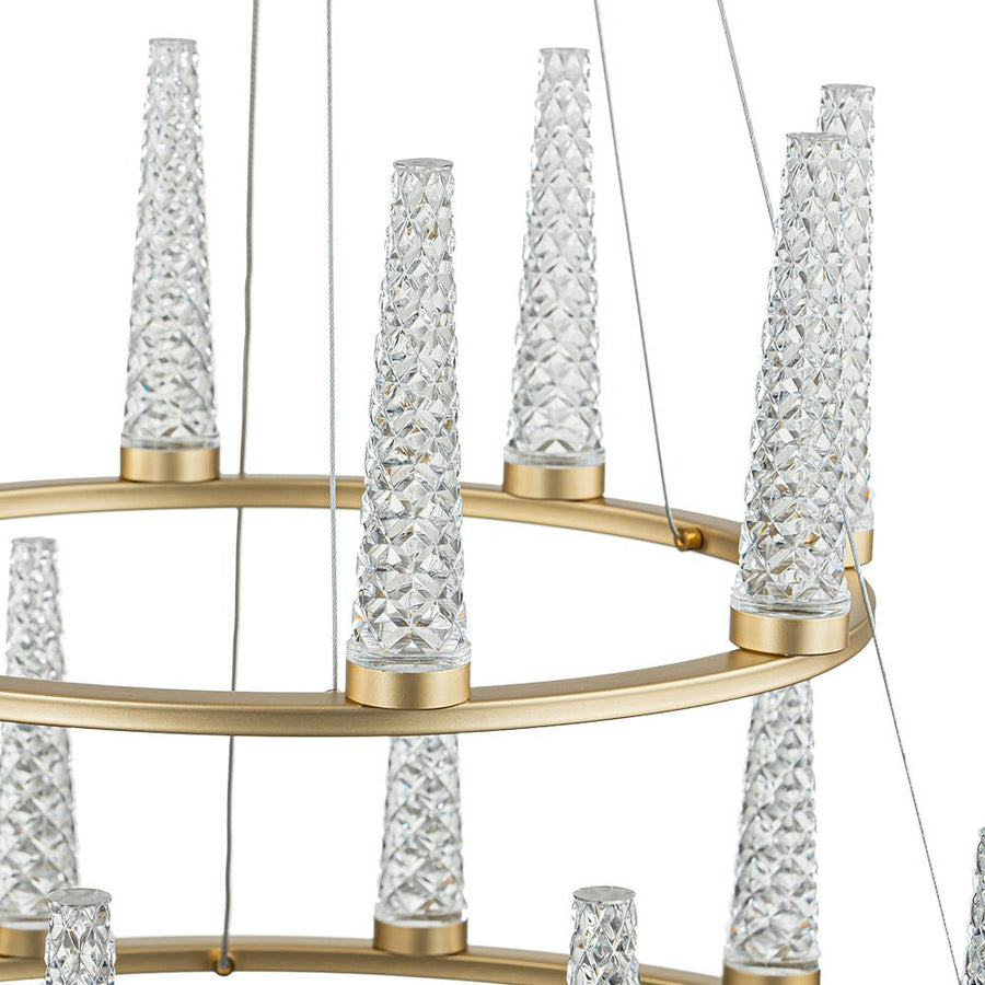 Farmhouze Light-Modern Gold Dimmable LED Wagon Wheel Chandelier-Chandelier-20-Light/2-Tired (Pre-Order)-