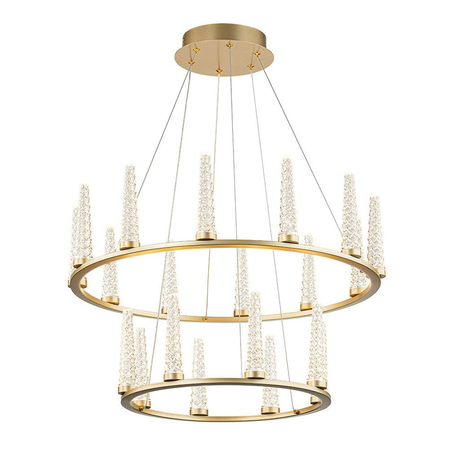 Farmhouze Light-Modern Gold Dimmable LED Wagon Wheel Chandelier-Chandelier-20-Light/2-Tired (Pre-Order)-