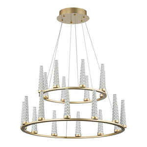 Farmhouze Light-Modern Gold Dimmable LED Wagon Wheel Chandelier-Chandelier-20-Light/2-Tired (Pre-Order)-