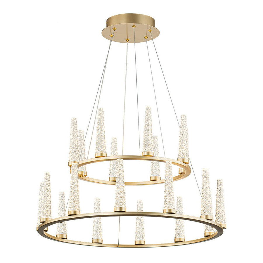 Farmhouze Light-Modern Gold Dimmable LED Wagon Wheel Chandelier-Chandelier-20-Light/2-Tired (Pre-Order)-