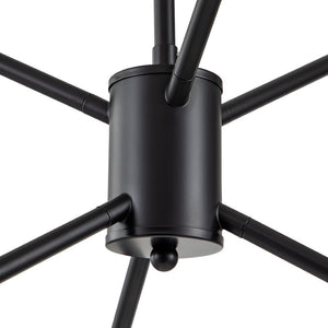 Farmhouze Light-Modern Mid-century 6-Light Sputnik Chandelier-Chandelier-Black-