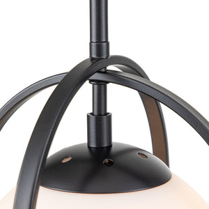 Farmhouze Light-Modern Vintage 1-Light Opal Glass Globe Pendant Light-Pendant-Brass-