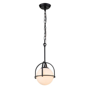 Farmhouze Light-Modern Vintage 1-Light Opal Glass Globe Pendant Light-Pendant-Brass-