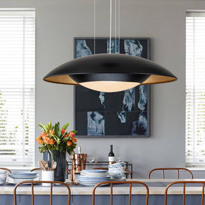 Farmhouze Light-Nordic Large Saucer Dimmable LED Pendant Light-Chandelier-Black (Pre-Order)-