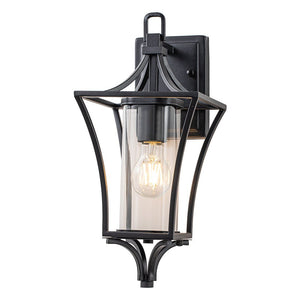 Farmhouze Light-Retro Black 1-Light Outdoor Wall Lantern Light-Wall Sconce-Black-1-Light