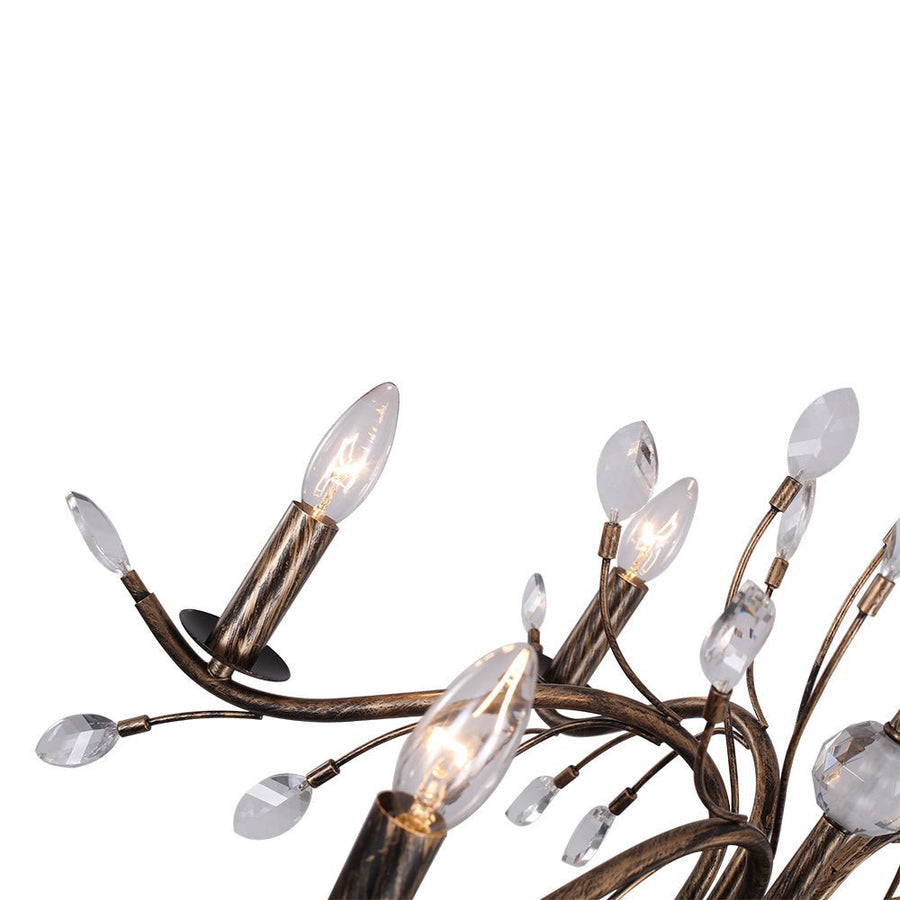 Farmhouze Light-Rustic Vintage Crystal Branch Chandelier-Chandelier-9-Lt-