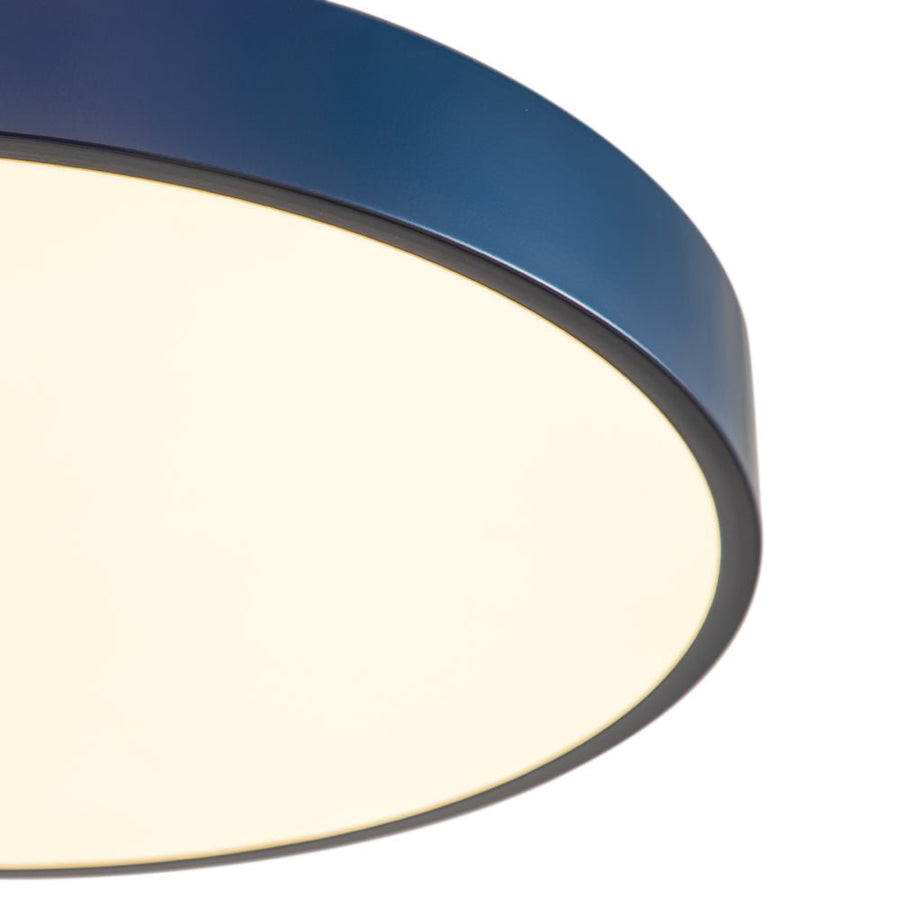 Farmhouze Light-Scandinavian Blue Round LED Semi Flush Mount Light-Ceiling Light-Blue-