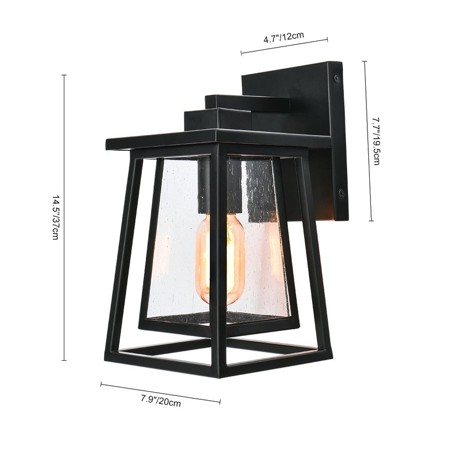 Farmhouze Light-Seeded Glass Outdoor Wall Lantern-Wall Sconce-S-