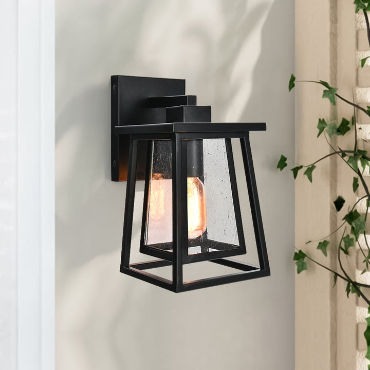 Farmhouze Light-Seeded Glass Outdoor Wall Lantern-Wall Sconce-S-