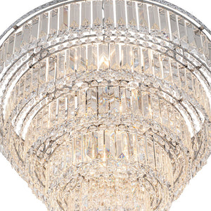 Farmhouze Light-Sparkle Chrome Tiered Tassel Crystal Chandelier-Chandelier-Chrome-