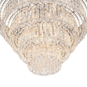 Farmhouze Light-Sparkle Chrome Tiered Tassel Crystal Chandelier-Chandelier-Chrome-