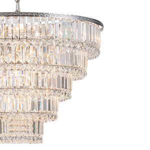 Farmhouze Light-Sparkle Chrome Tiered Tassel Crystal Chandelier-Chandelier-Chrome-