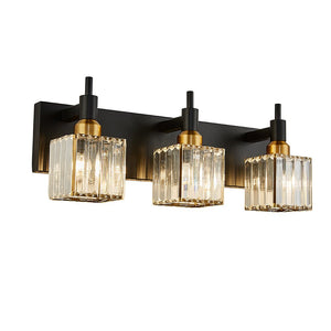 Farmhouze Light-Square Crystal Shade Vanity Light-Wall Sconce-2-Light-Chrome