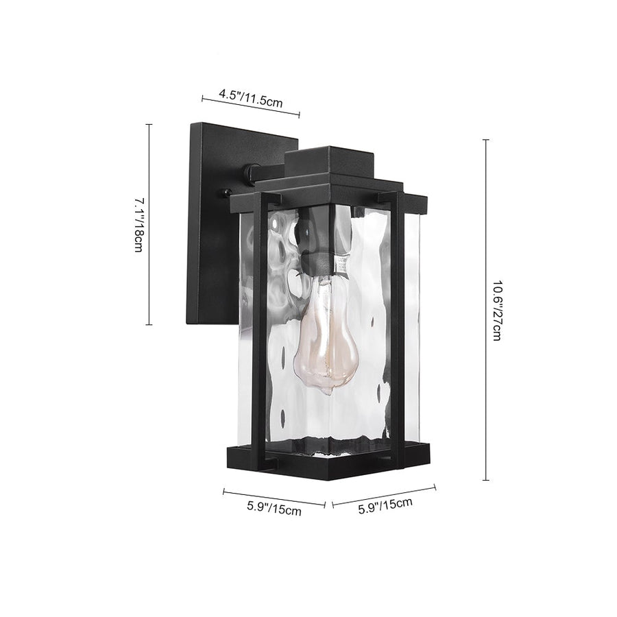 Farmhouze Light-Square Glass Outdoor Wall Sconce-Wall Sconce-S-