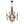Load image into Gallery viewer, Farmhouze Light-Vintage Candle Wood Beaded Empire Chandelier-Chandelier--
