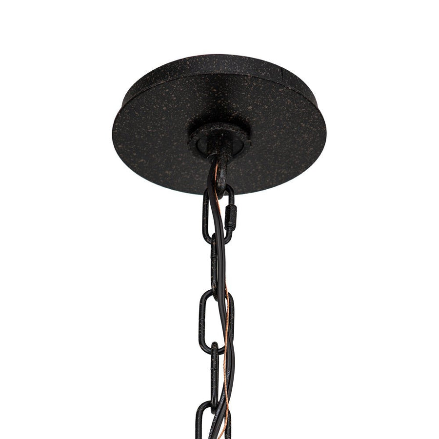 Farmhouze Light-Vintage Candle Wood Beaded Empire Chandelier-Chandelier--