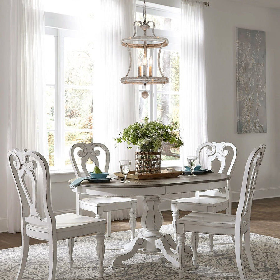 Farmhouze Light-Vintage Distressed 3-Light Metal Lantern Pendant Light-Chandelier-Rusty-