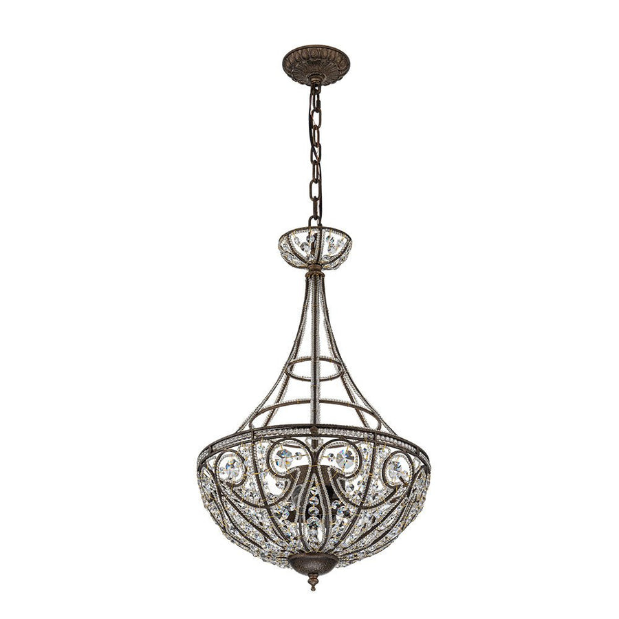 Farmhouze Light-Vintage French Bronze Empire Crystal Chandelier-Chandelier-Bronze-
