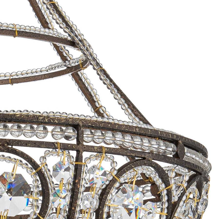 Farmhouze Light-Vintage French Bronze Empire Crystal Chandelier-Chandelier-Bronze-