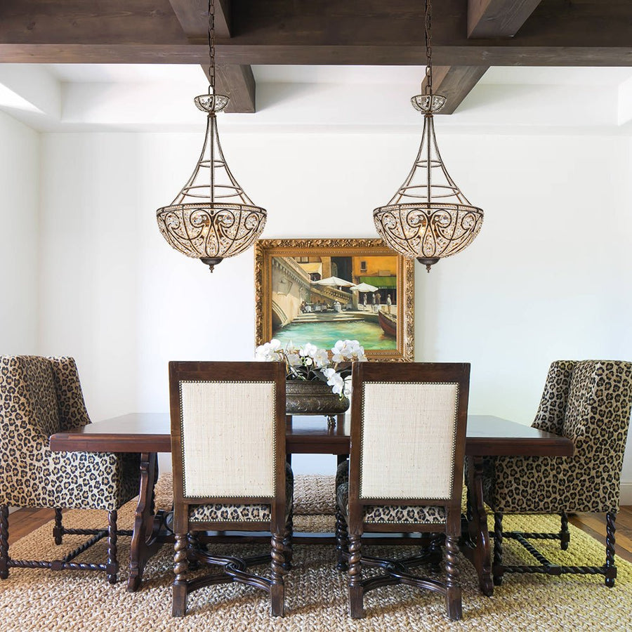 Farmhouze Light-Vintage French Bronze Empire Crystal Chandelier-Chandelier-Bronze-