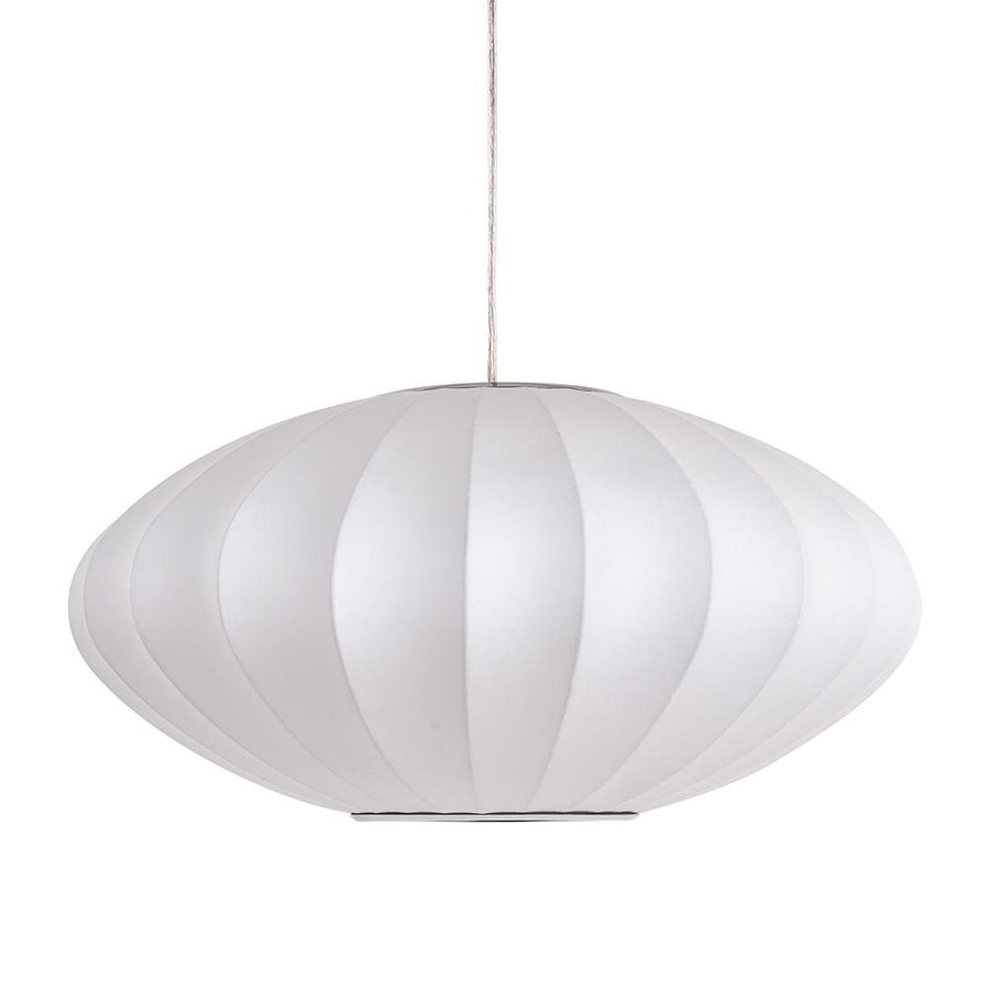 Farmhouze Light-White Fabric Lantern Pendant Light-Pendant-Ball-