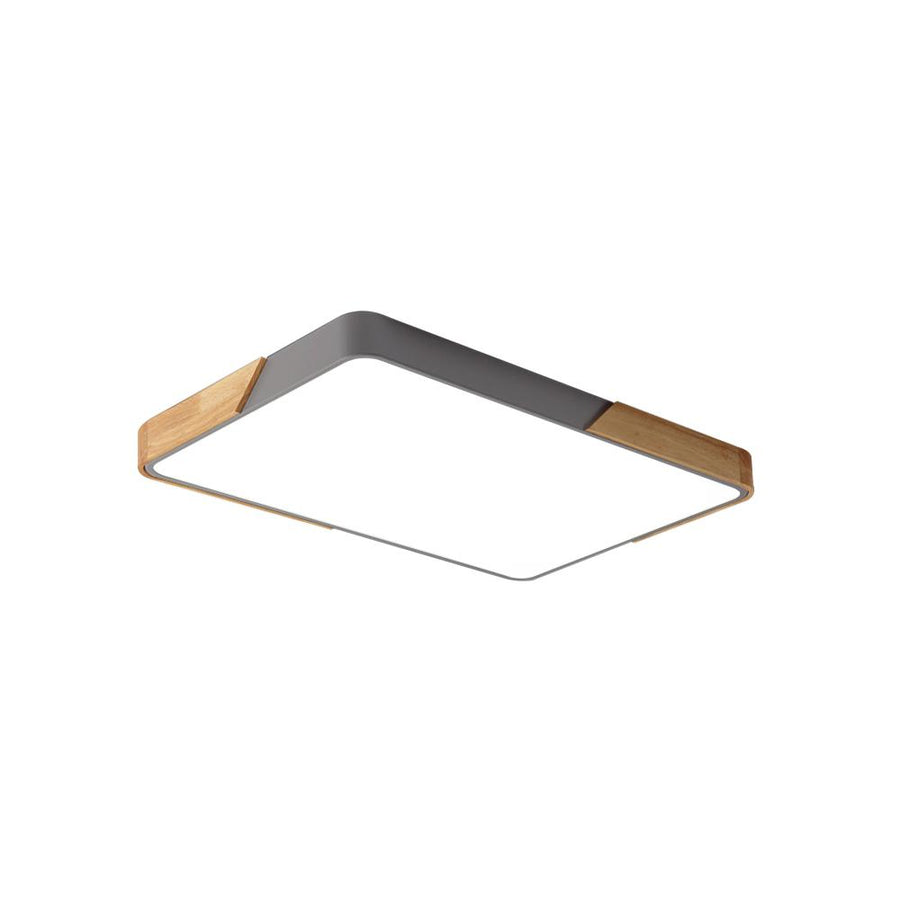 Farmhouze Light-Wood Rectangle LED Ceiling Light-Ceiling Light-Grey-