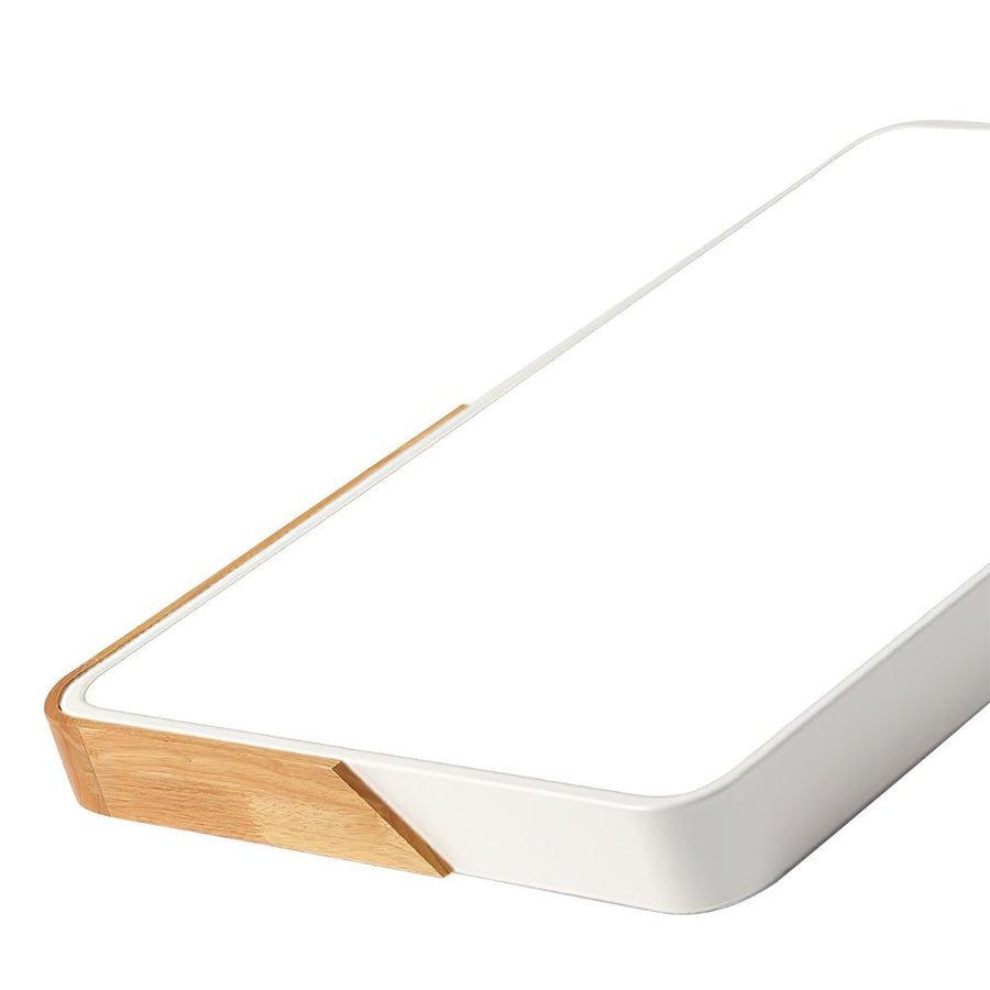 Farmhouze Light-Wood Rectangle LED Ceiling Light-Ceiling Light-White-