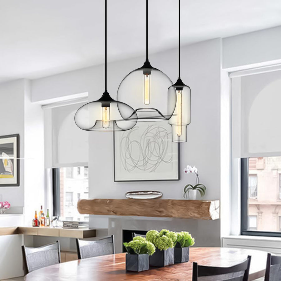 Farmhouze Lighting-3-Light Elegant Glass Shade Pendant Light-Pendant-Default Title-