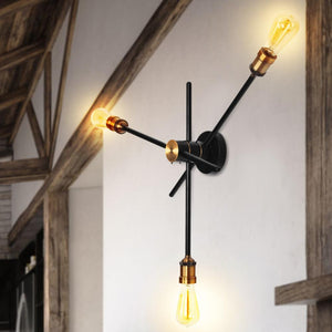 Farmhouze Lighting-Farmhouse 3-Light Black Wall Sconce-Wall Sconce-2 bulbs-